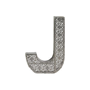 Homeroots Alphabet Wall Decor Letter J Pierced Metal Design