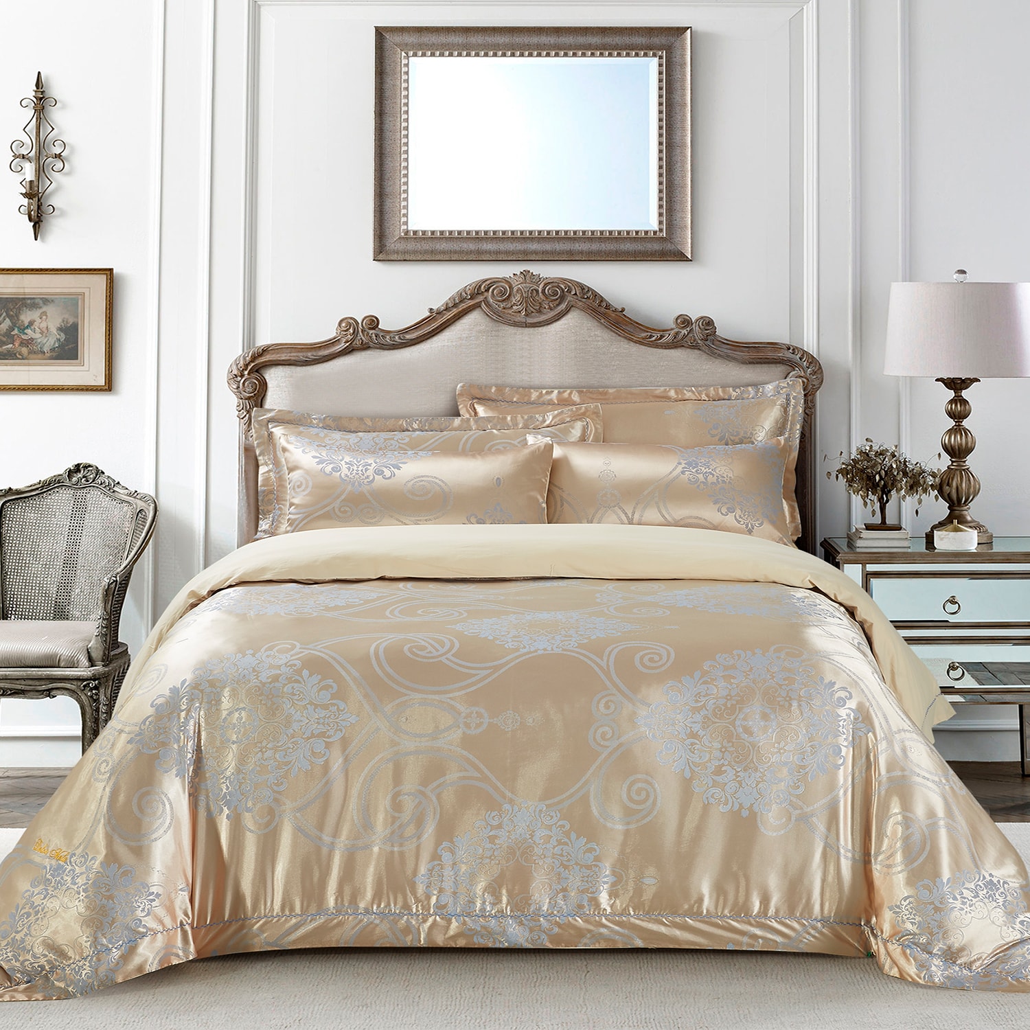 Dm506k Dolce Mela Bedding Verona Luxury Jacquard King Size