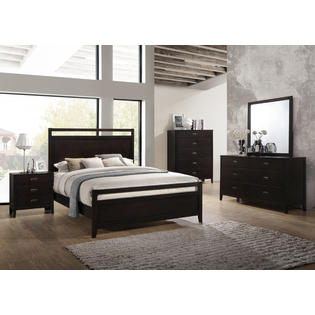 Pilaster Designs Kovar Panel Bed Queen Dark Cherry Wood Pilaster Designs Kovar Panel Bed Queen Dark Cherry Wood Contemporary Headboard Footboard Rails Slats