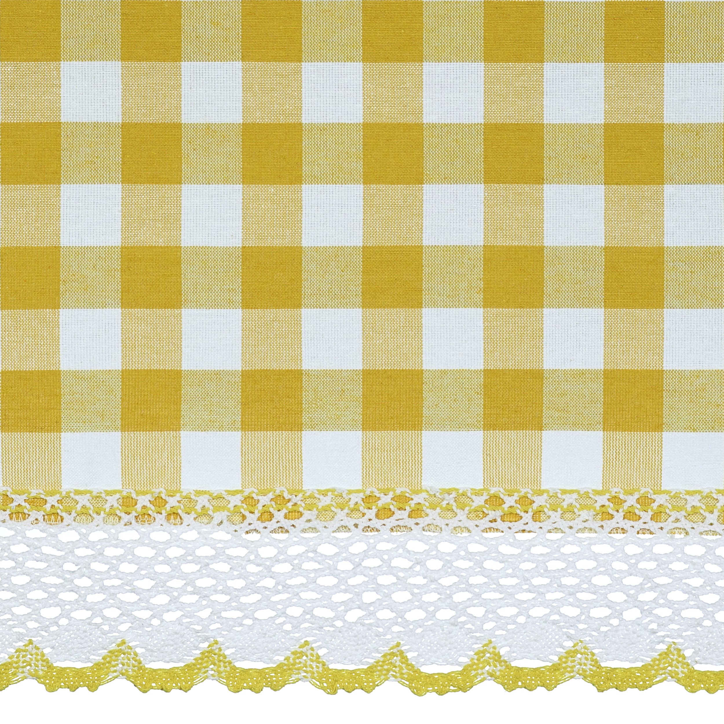 Achim Buffalo Check Window Curtain Panel 42x63 Yellow