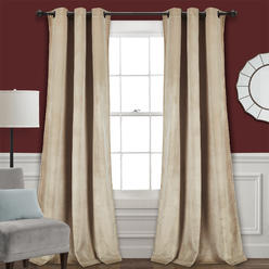 Lush Decor Prima Curtain Panel Pair 54 Inch From Sears Com Lush Decor Prima Velvet Solid Room Darkening Window Curtain Panels Wheat 38x84 Set