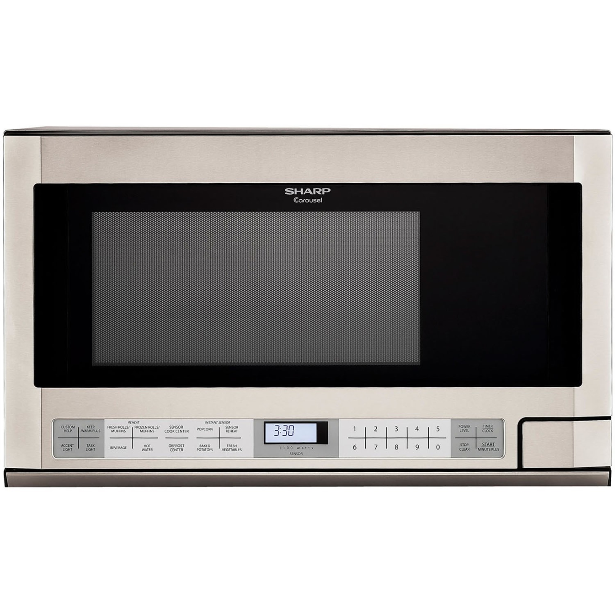 R1214T Sharp 1.5 Cu. Ft. 1100W Over-the-Counter Microwave in Stainless