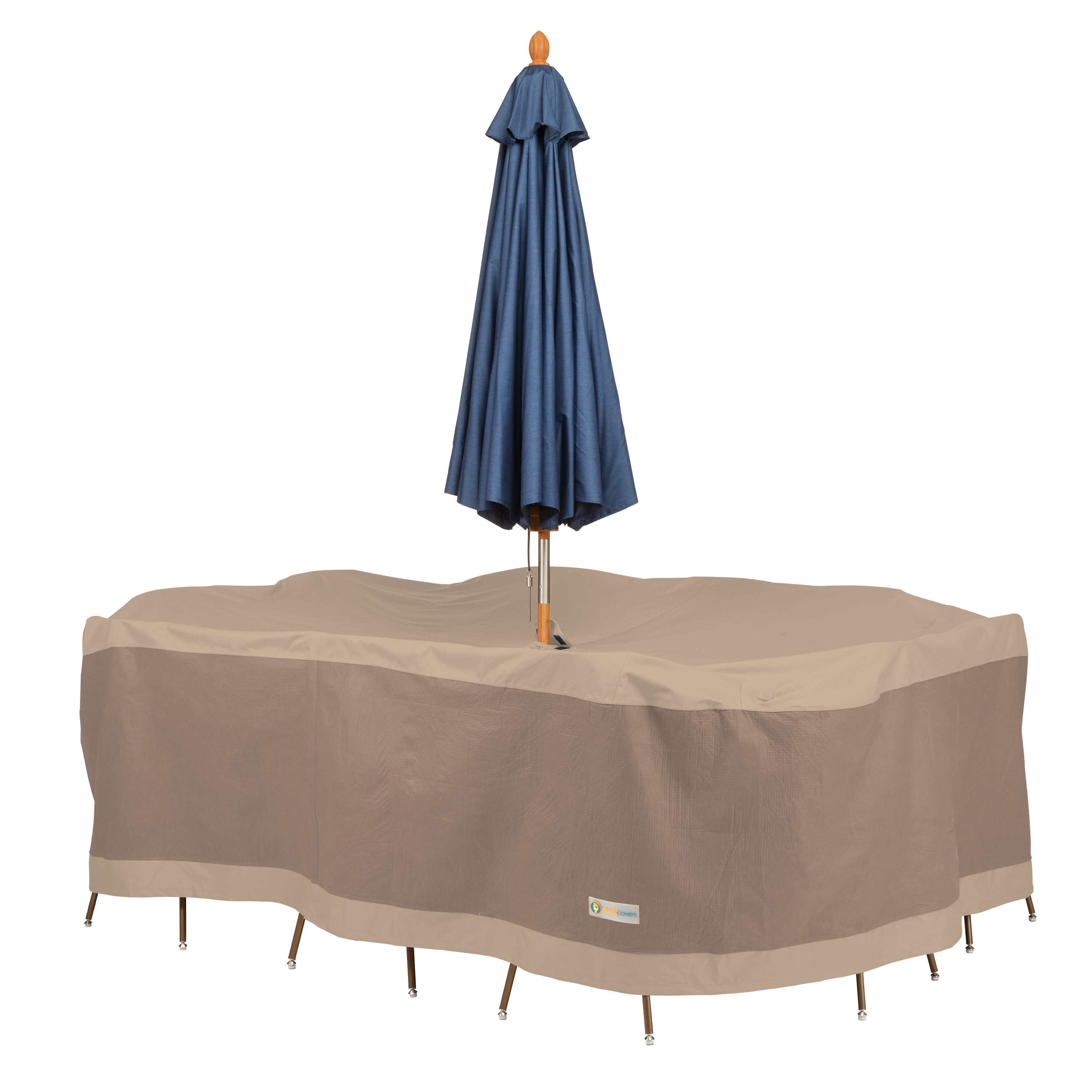 Patio Table Cover With Zipper Duck Covers Elegant Rectangular Oval Table And Chair Set Cover With Umbrella Hole