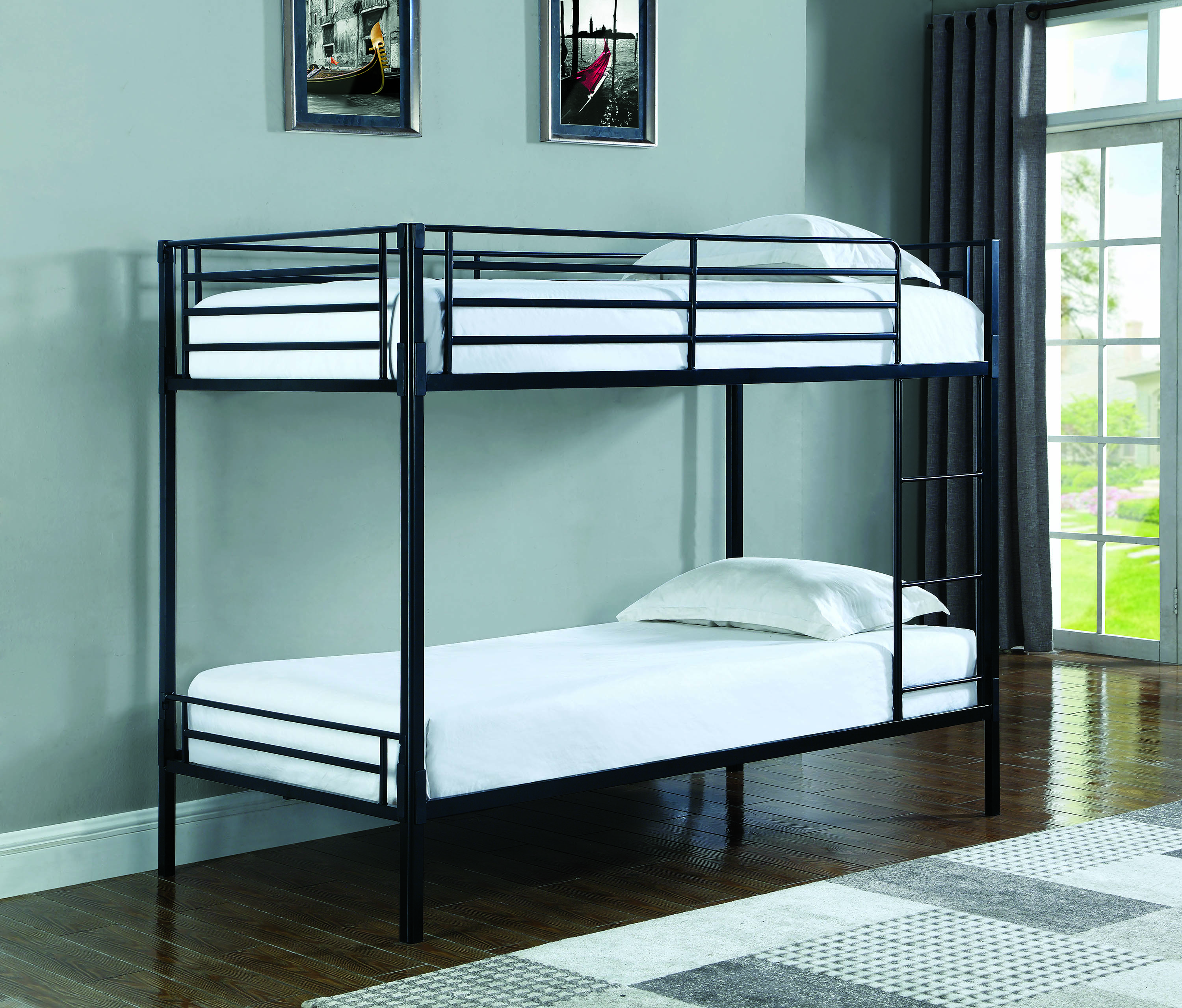 Coaster Fine Furniture Boltzero Contemporary Black Twin Bunk Bed Coaster Fine Furniture Boltzero