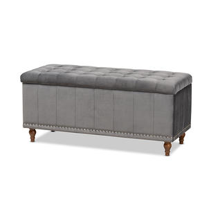 Baxton Studio Kaylee Modern And Contemporary Grey Velvet Fabric Contemporary Grey Velvet Fabric