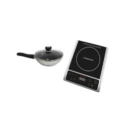 Sunpentown Combo Offer Spt 1300-Watt Silver Induction Cooktop With Spt 11-Inch Stainless Steel Nonstick Fry Pan.