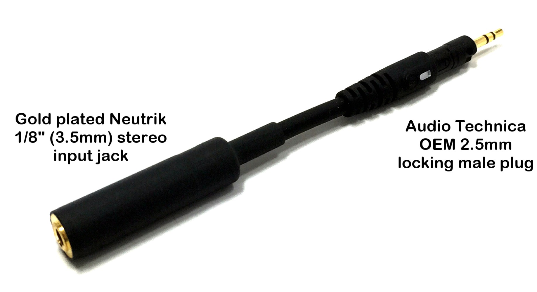 Sound Professionals Use this adapter to connect standard 3.5mm (1/8") cables to your ATH-M50x headphones - Original factory made Audio Technica lo