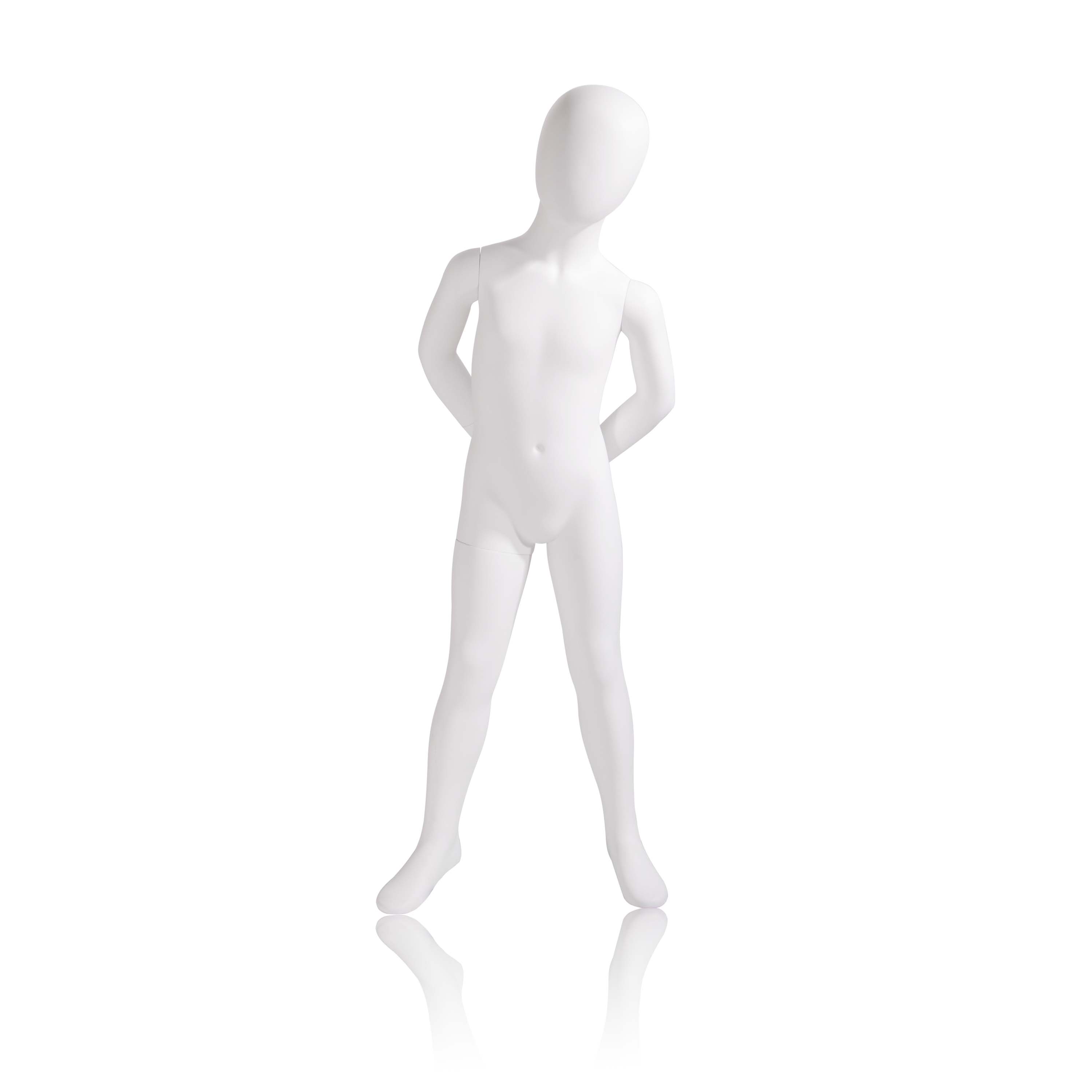 Female Egg Head Mannequin - Standing With Arms Behind Back Pose