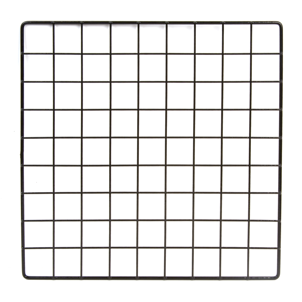 Econoco 14"L x 14"W Epoxy Coated Grid Cubbies - Black Color,Pack Size - 48