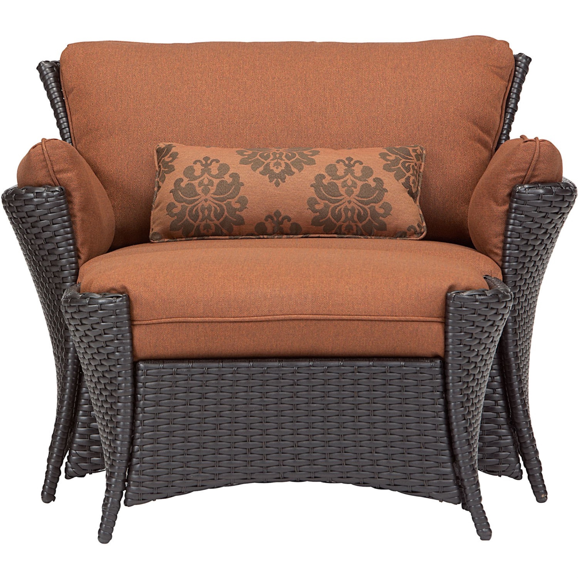 Hanover Strathmere Allure 2pc Seating Set Oversized Chair And Ottoman Rust Espresso Hanover Strathmere Allure 2pc Seating, Oversized Patio Chairs With Ottoman