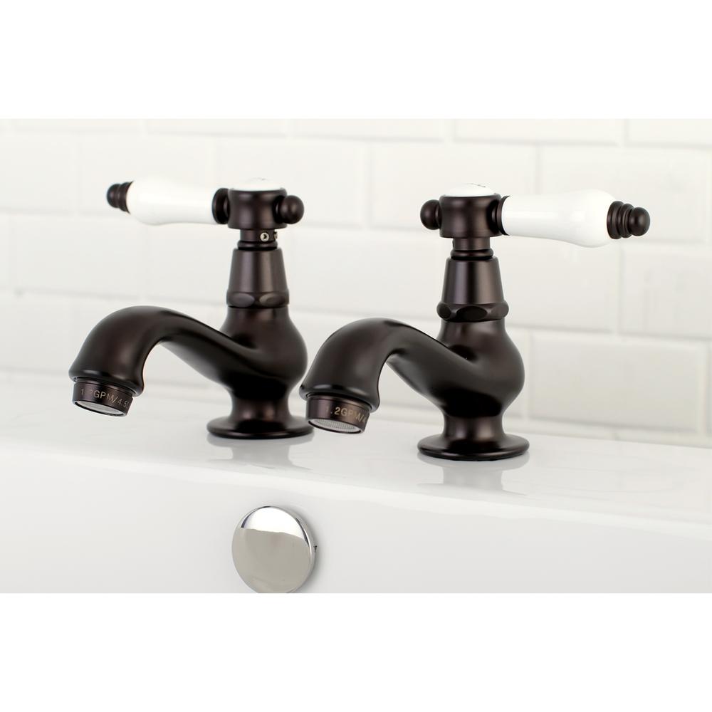 Kingston Brass KS1105BPL Basin Tap Faucet with Lever Handle, Oil Rubbed Bronze