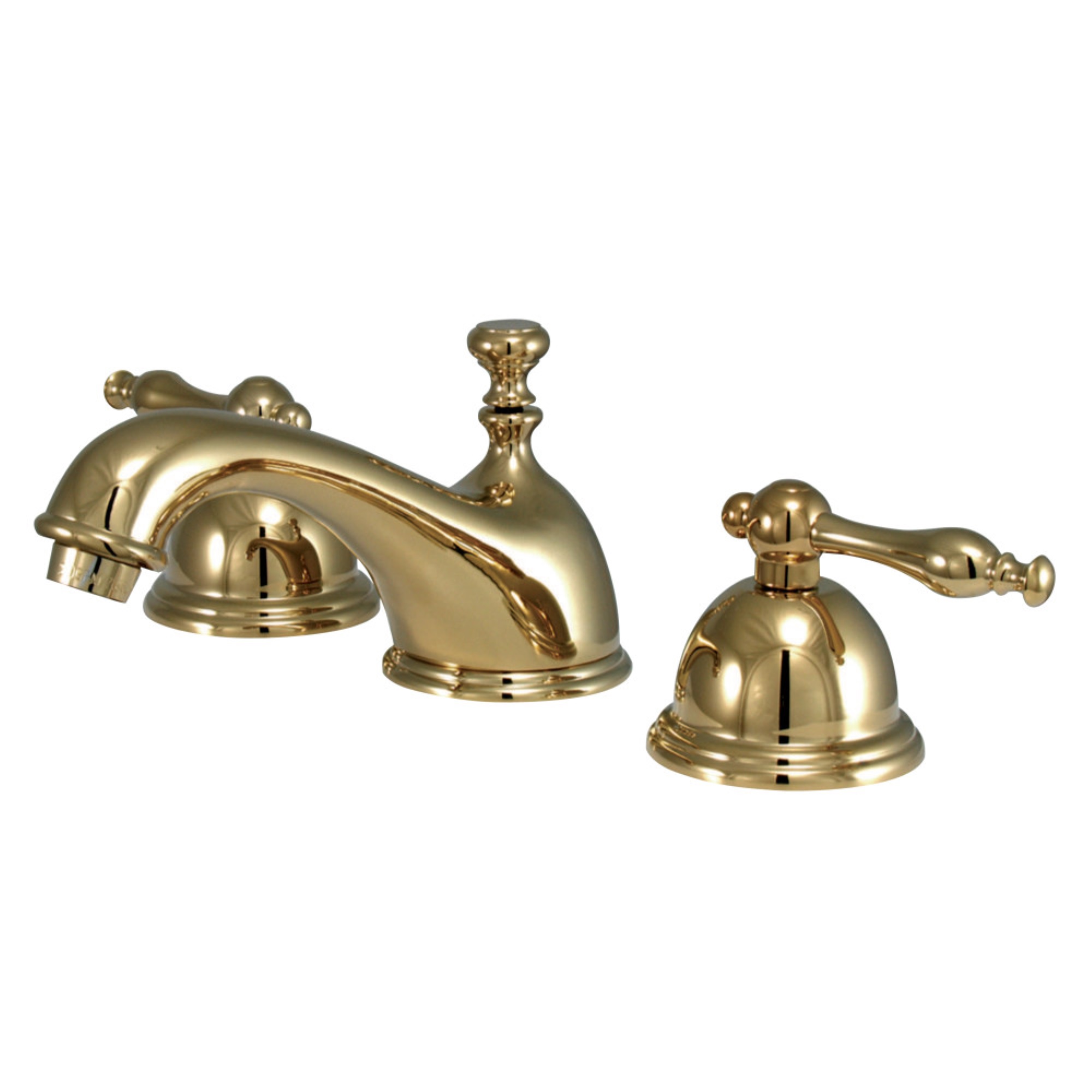 Kingston Brass KS3962NL 8 in. Widespread Bathroom Faucet, Polished Brass
