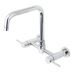 Kingston Brass Concord 8-Inch Centerset Wall Mount Kitchen Faucet, Polished Chrome