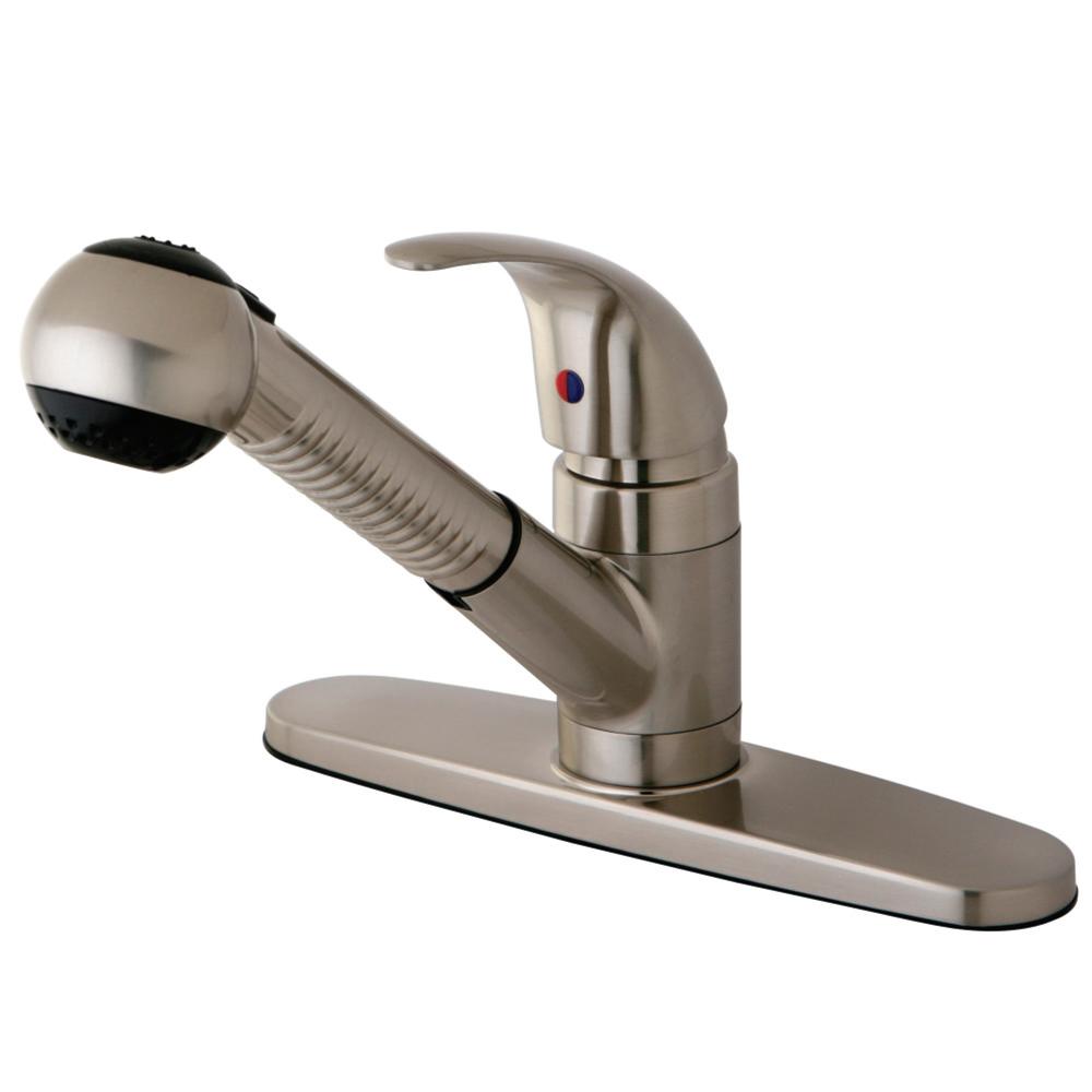 Kingston Brass KB6708LL Legacy Pull-Out Kitchen Faucet, Brushed Nickel