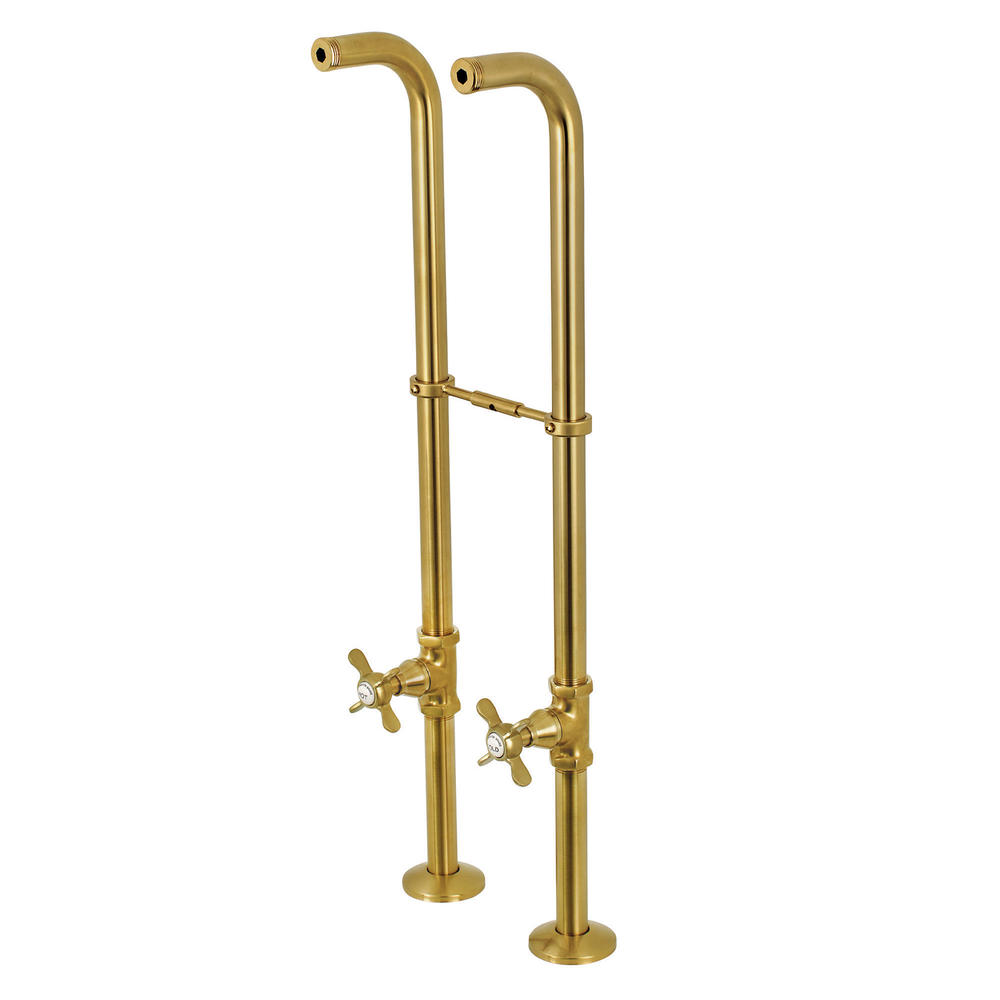 Kingston Brass CC266S7BEX Freestanding Supply Line Package, Brushed Brass