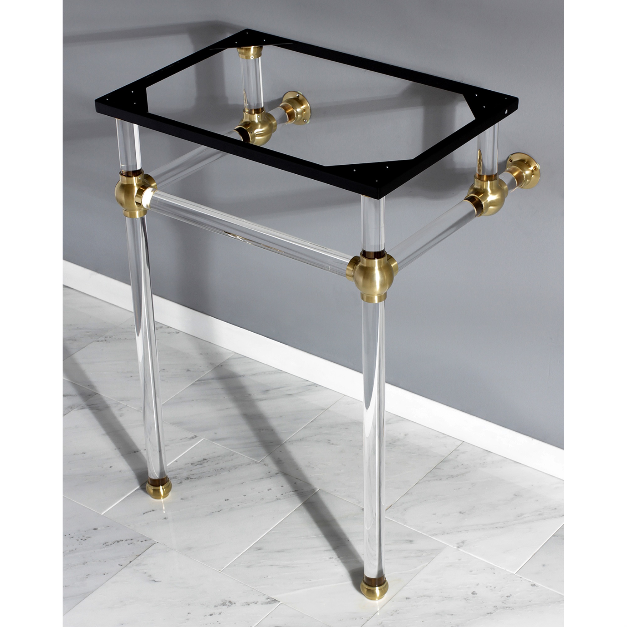 Fauceture Kingston Brass VAH282033SB Templeton 24-Inch x 20-3/8-Inch x 33-3/16-Inch Acrylic Console Sink Legs, Brushed Brass