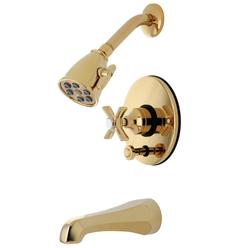 Kingston Brass VB86920ZX Millennium Tub and Shower Faucet, Polished Brass