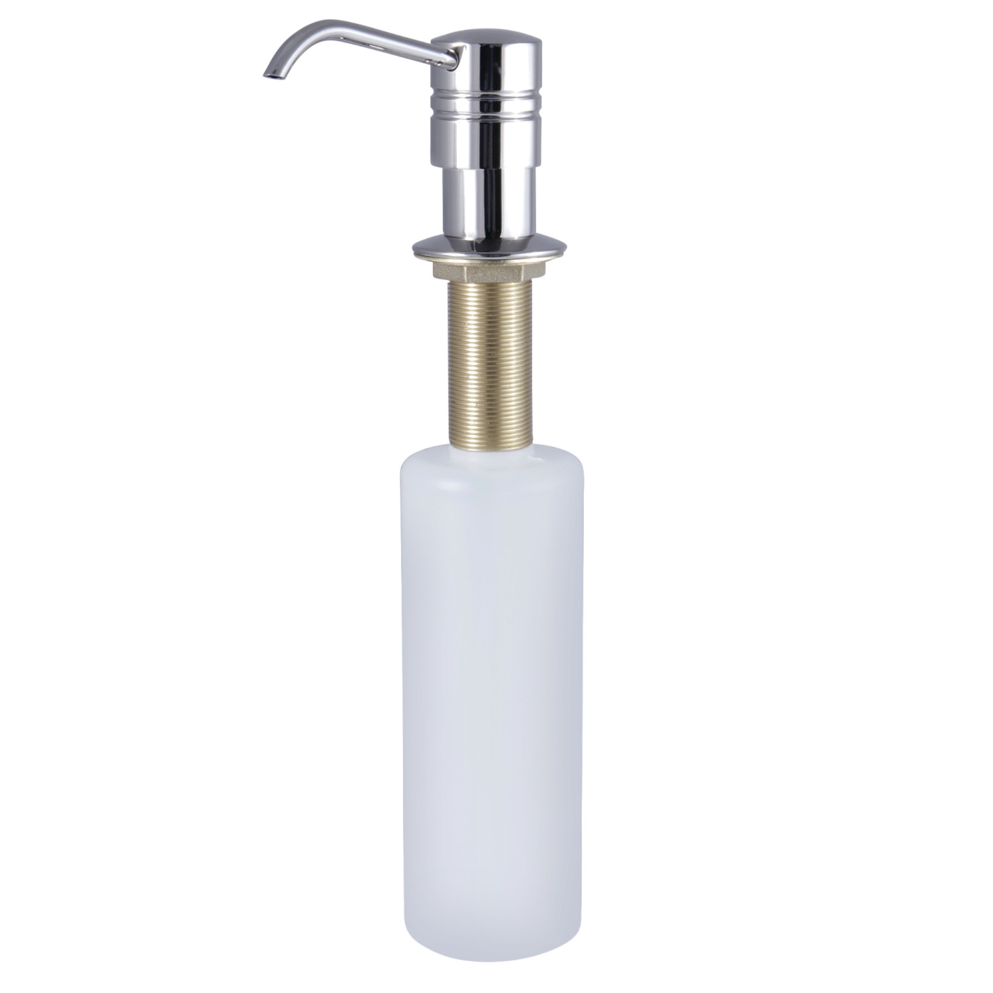 Kingston Brass SD2616 Straight Nozzle Metal Soap Dispenser&#44; Polished Nickel - 12.28 x 4.77 x 2.62 in.