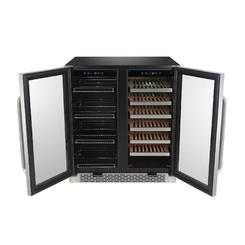 Whynter 30 Built-In French Door Dual Zone 33 Bottle Wine Refrigerator 88 Can Beverage Center