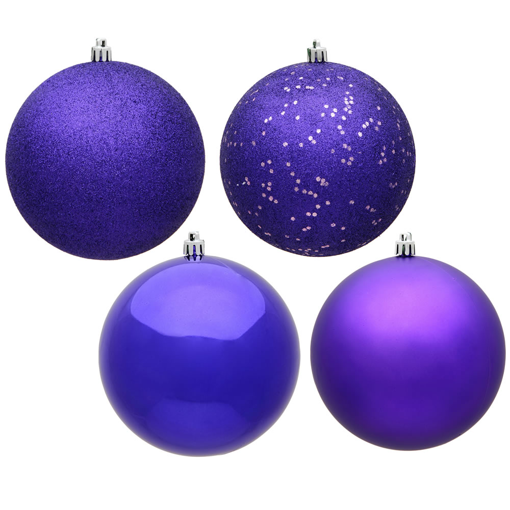 Vickerman 2.4" Purple Ball 4 Finish Asst 24/Bx - N590666 