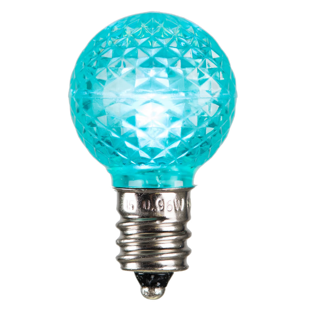 Vickerman G30 Faceted LED Teal Bulb E12 .38W 25/Bx - XLEDG3L-25 