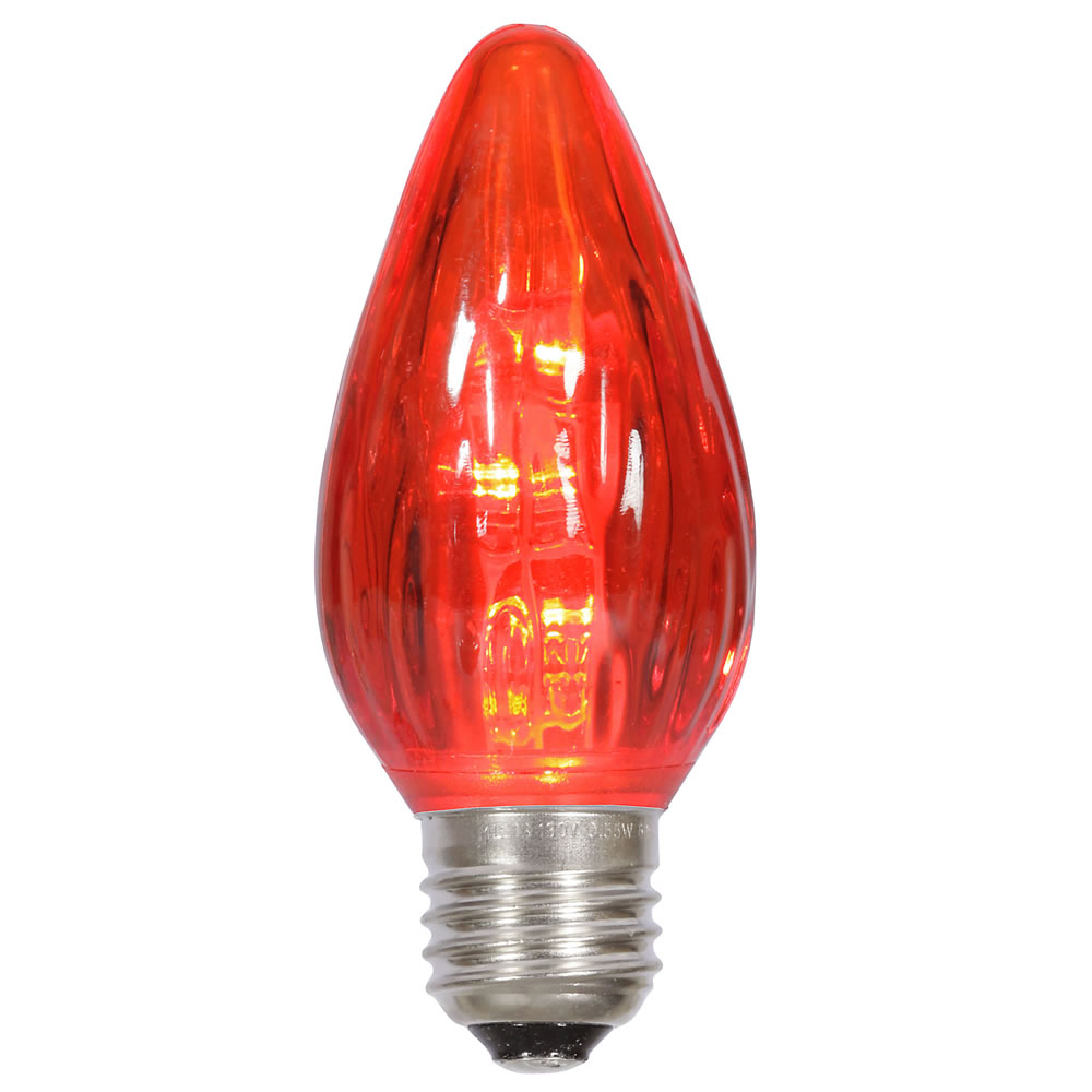 Vickerman F15 Red Plastic LED Flame E26 Bulb 25/Bx - XLEDF13-25 