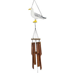 Cohasset Gifts & Garden Seagull Silhouette Bamboo Wind Chime