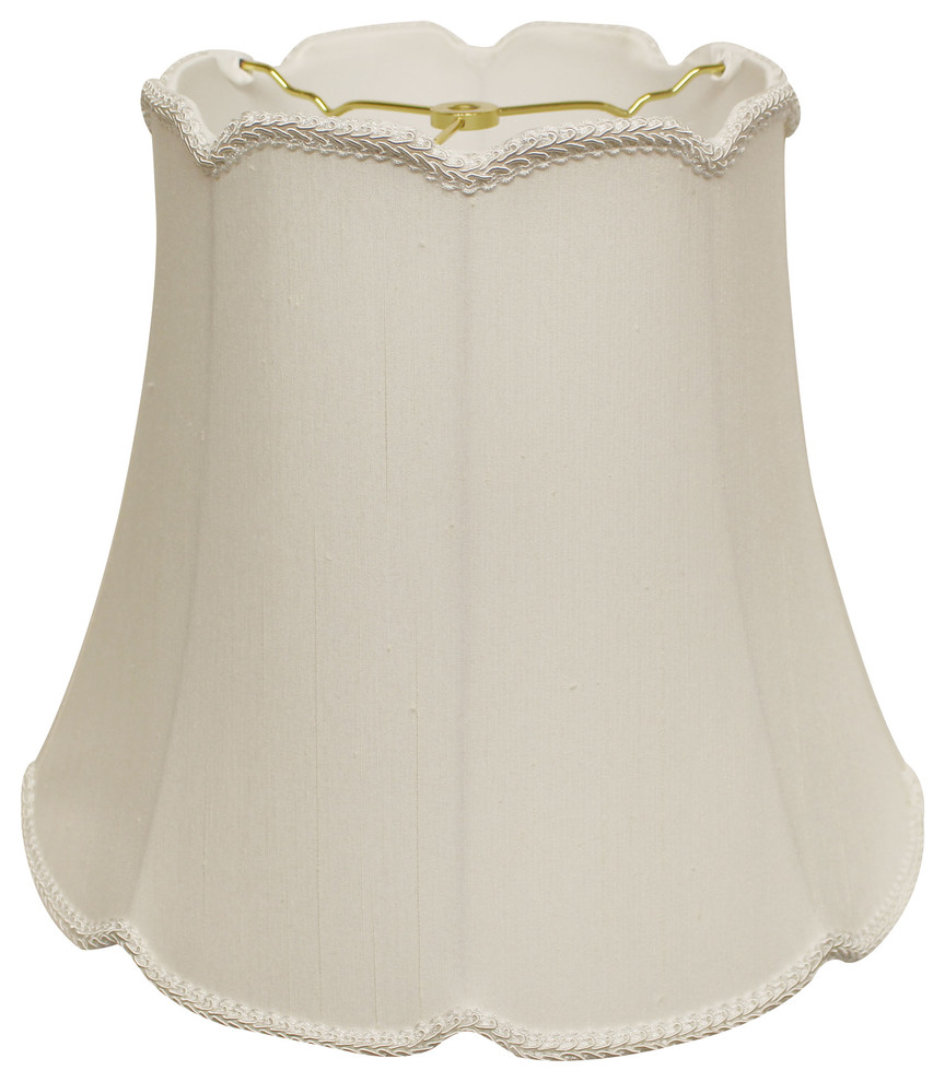 Martinshade Limited Slant Empire Cyliner "V" Notch Softback Lampshade With Washer Fitter, White