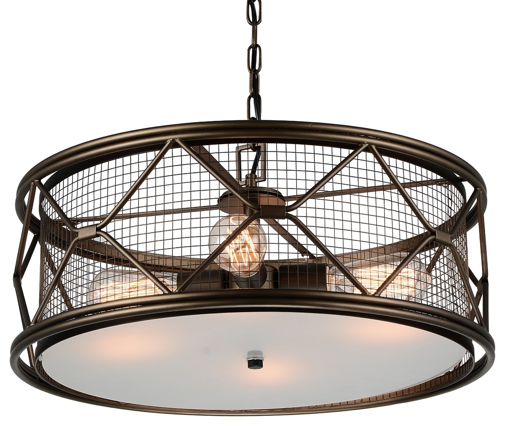 CWI Lighting 4 Light Chandelier With Light Brown finish
