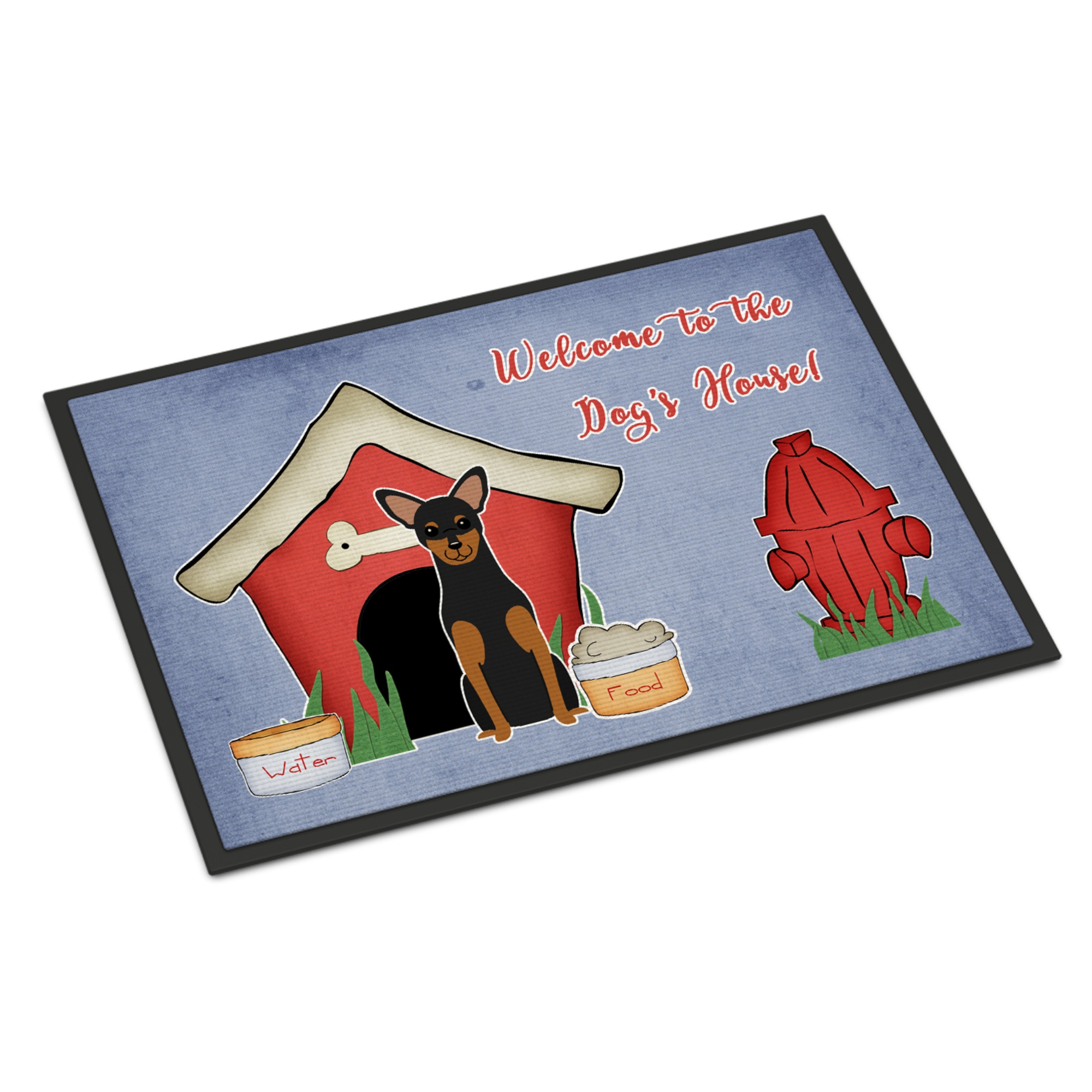 Caroline's Treasures "Caroline's Treasures Dog House Collection Manchester Terrier Indoor or Outdoor Mat 24x36 BB2782JMAT 24 x 36"" Multicolor"