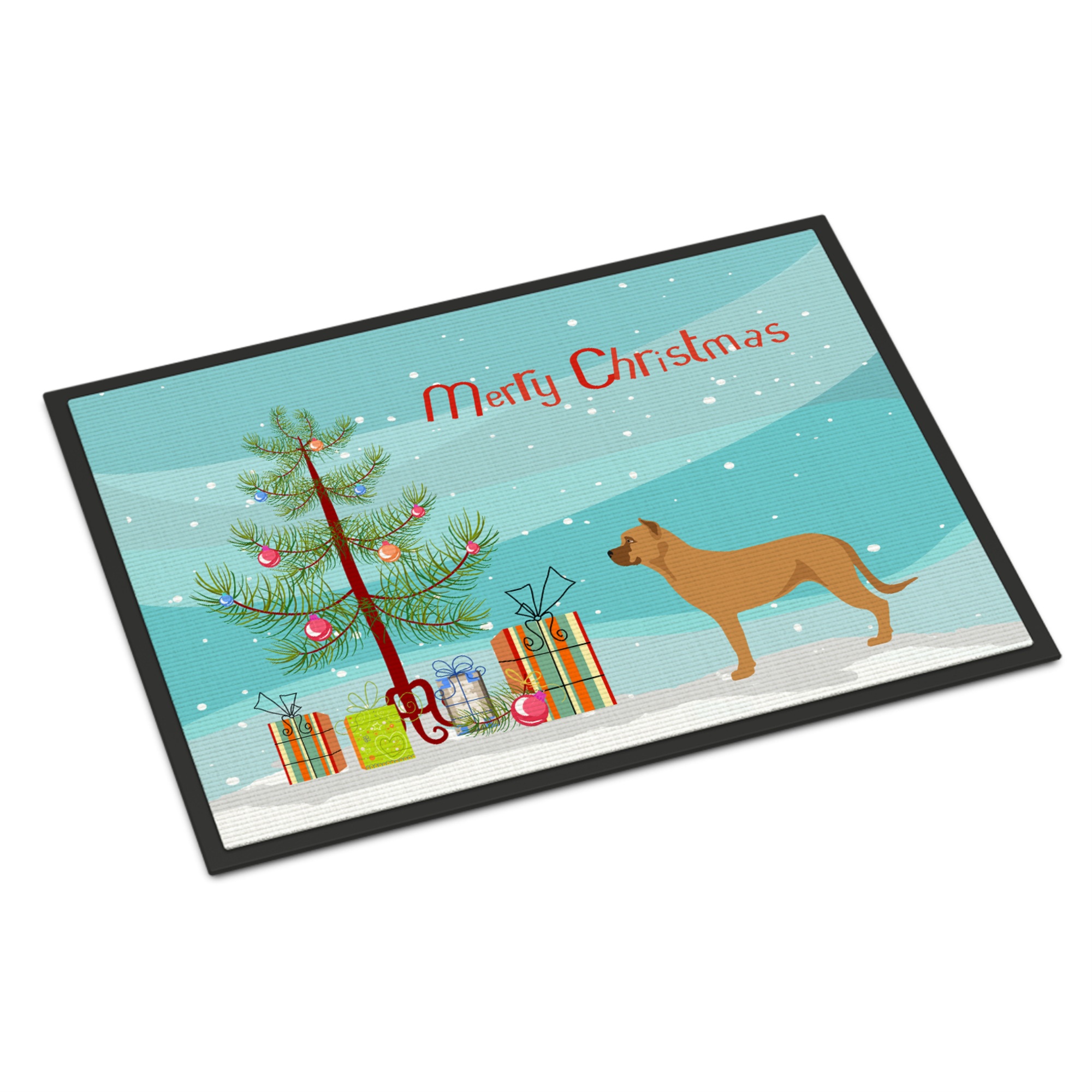 Caroline's Treasures Alano Espanol Spanish Bulldog Christmas Doormat 18hx27w Multicolor