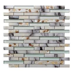 Art3d A23807 - Decorative Tile Starfish and Conch Mosaic Tile for Kitchen Backsplash or Bathroom Backsplash (5 Pack)