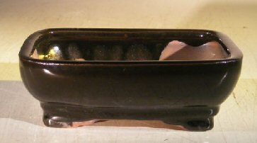 Bonsai Boy of New York Black Ceramic Bonsai Pot - Rectangle6.0 x 5.0 x 2.0