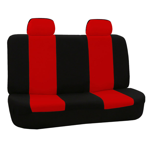 FH Group Flat Cloth Bench Seat Covers - RED