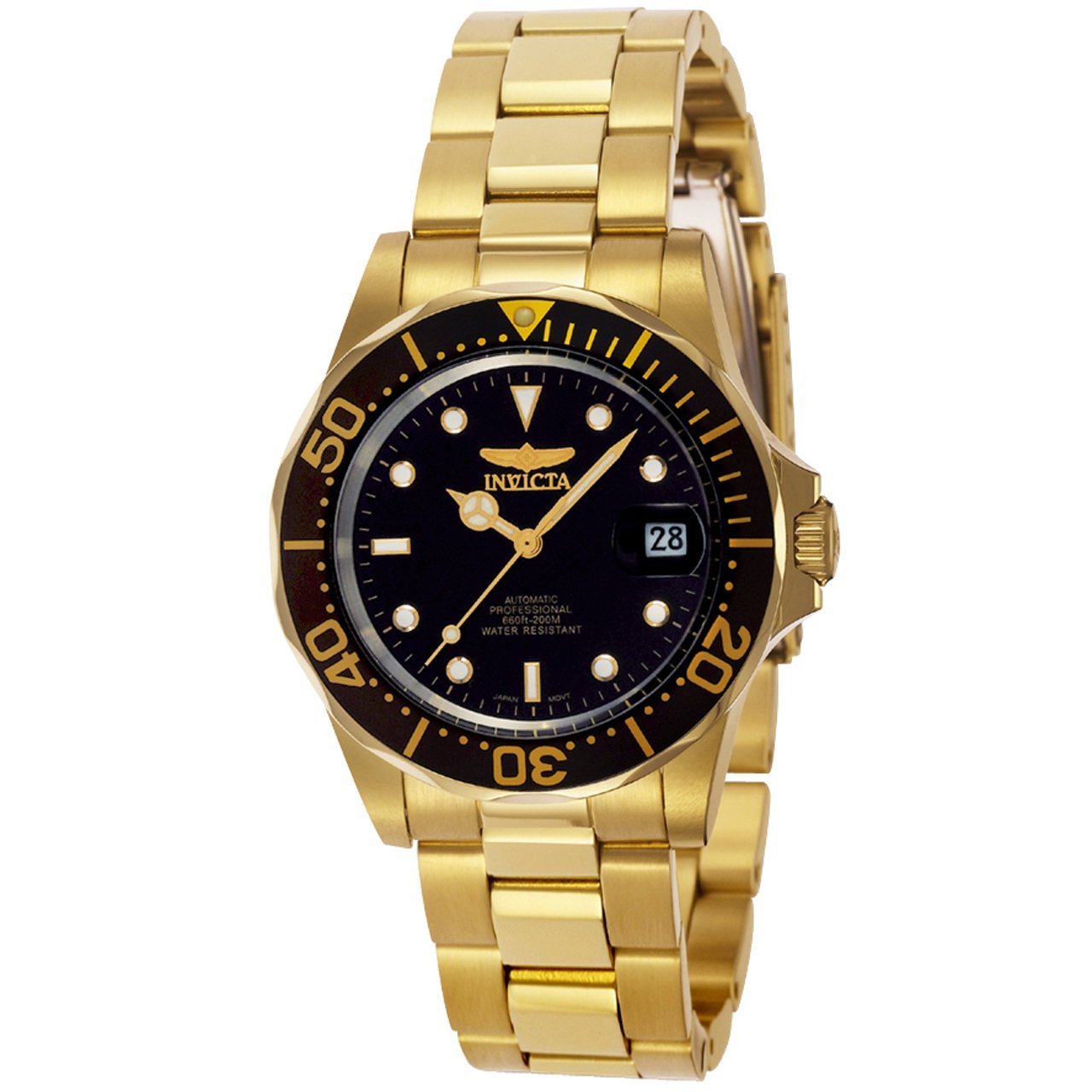 Invicta Pro Diver Automatic Black Dial Gold-plated Men's Watch 8929