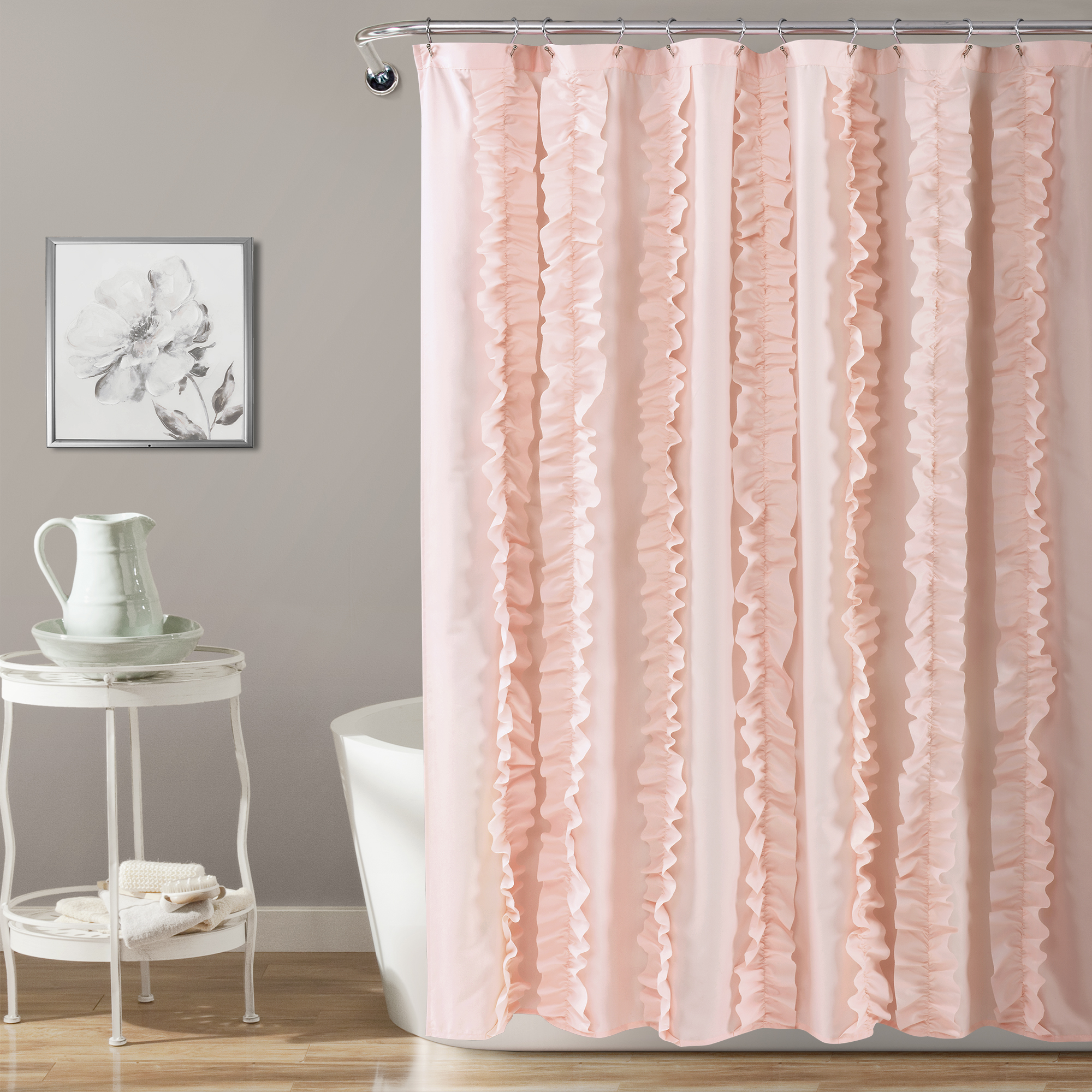 Lush Decor, Blush Belle Shower Curtain, 72" x 72"