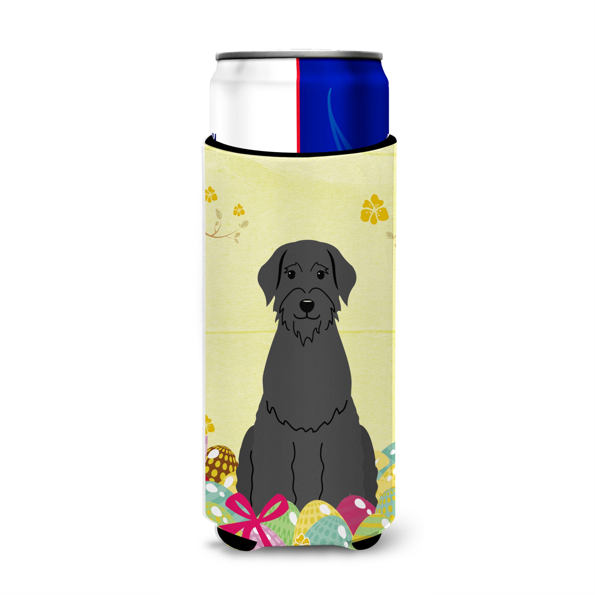 Caroline'S Treasures Easter Eggs Giant Schnauzer Michelob Ultra Hugger For Slim Cans, Slim Can, Multicolor