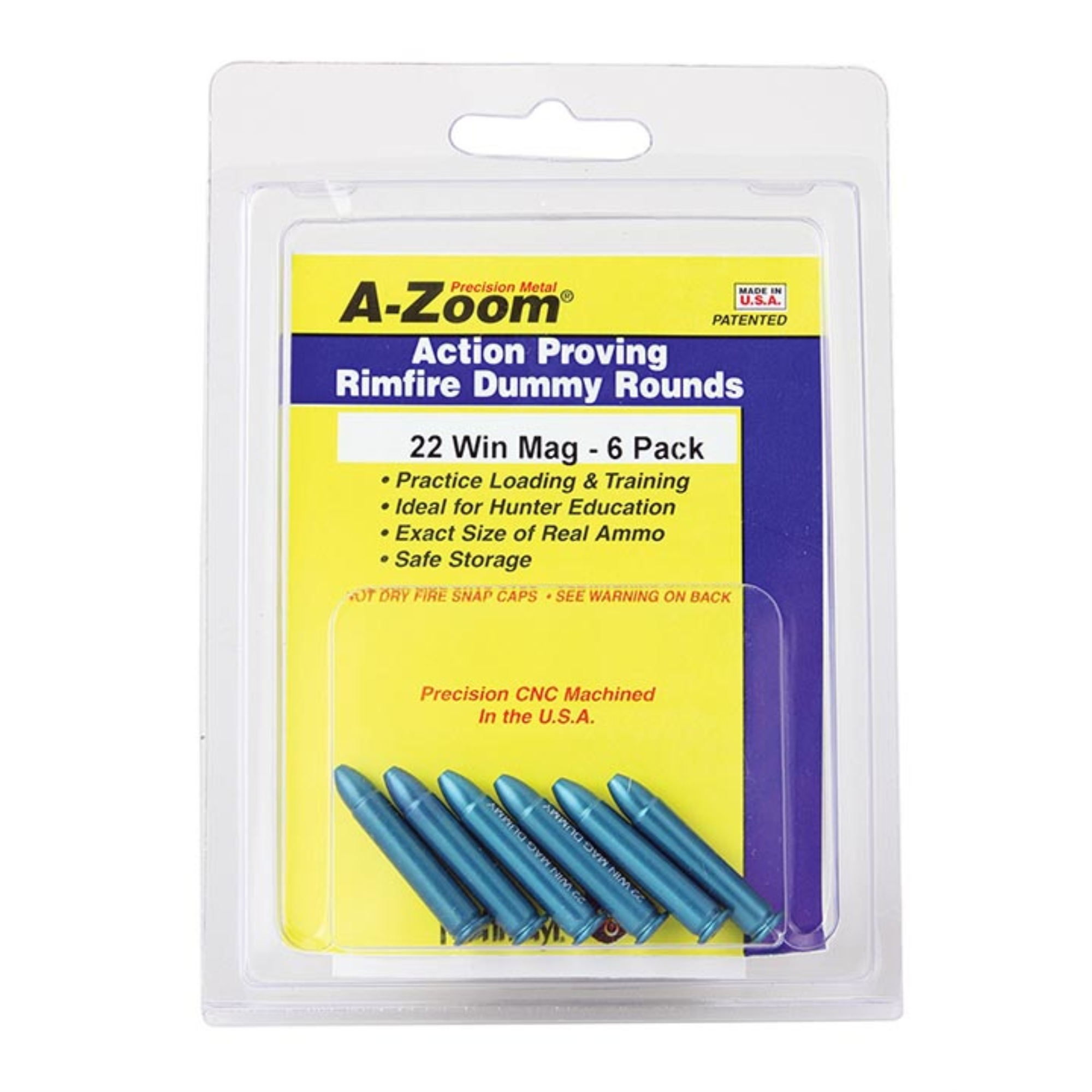 Azoom 12204 A-Zoom 22 Win Mag Dummy Rounds 6 Pk