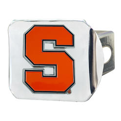 Fanmats 25102 3.4 x 4 in. Syracuse Orange Hitch Cover with 3D Color Emblem&#44; Chrome