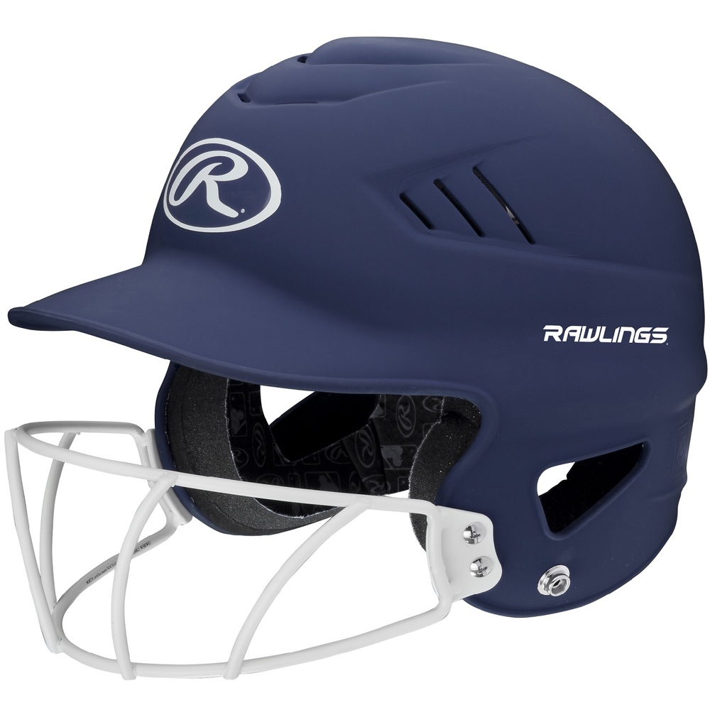 Rawlings Coolflo Highlighter Softball Helmet Face Guard-Navy