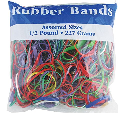 Bazic B BAZIC PRODUCTS BAZIC 465 Multicolor Rubber Bands for School, Home, or 1-Pack, Multiple