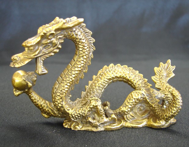 fengshui-import Brass Metal Dragon Statue