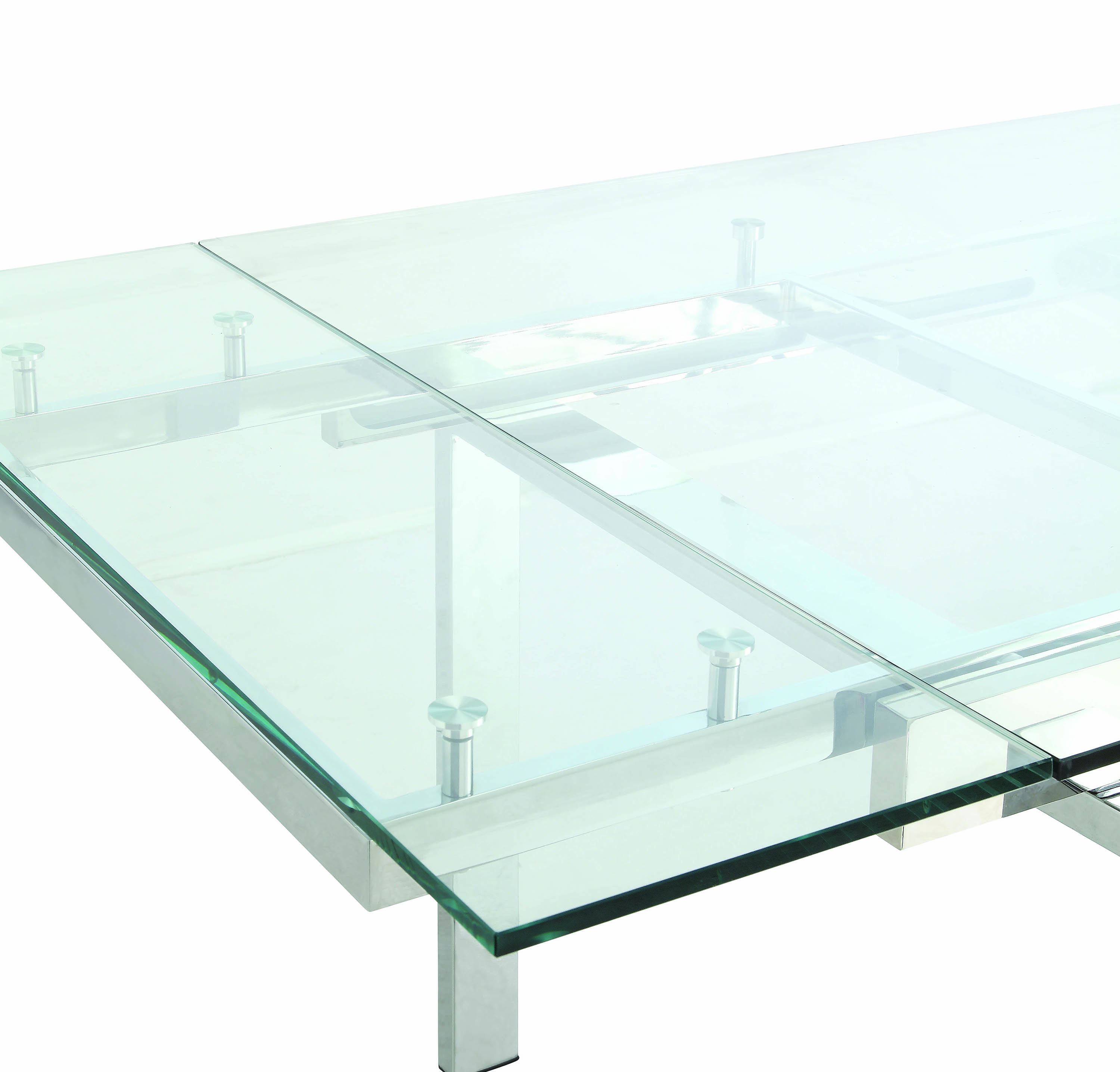 Coaster Contemporary Wexford Chrome Dining Table