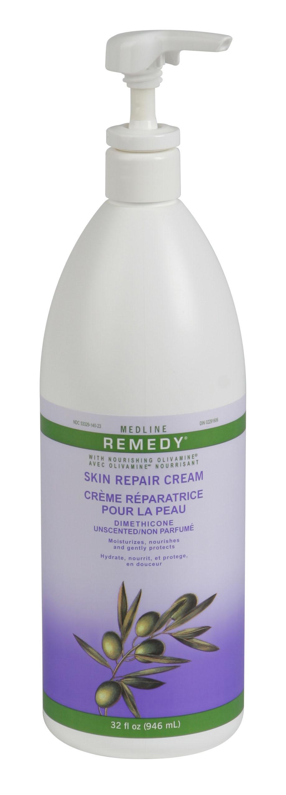 Medline Remedy Unscented Olivamine Skin Repair Cream and Body Lotion, 32 Fluid Ounce Basic