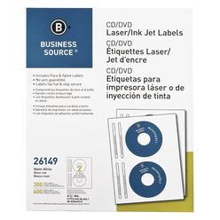 Memorex Cd Dvd Label Refills 300 White Labels