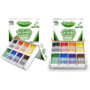 Crayola Broad Line Washable Markers, Classpack Bulk Markers