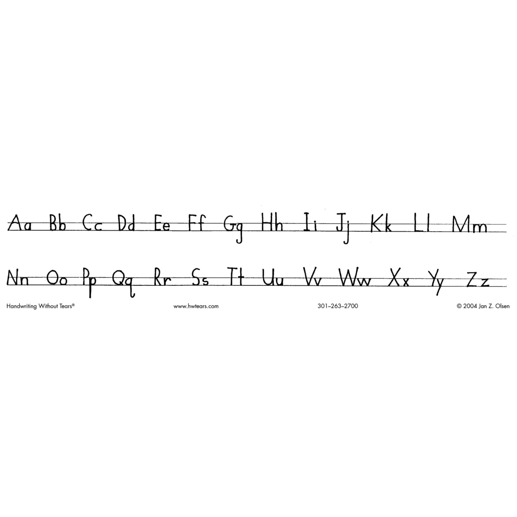 handwriting without tears print alphabet desk strips 4 strips per sheet