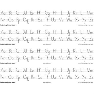 handwriting without tears print alphabet desk strips 4 strips per sheet