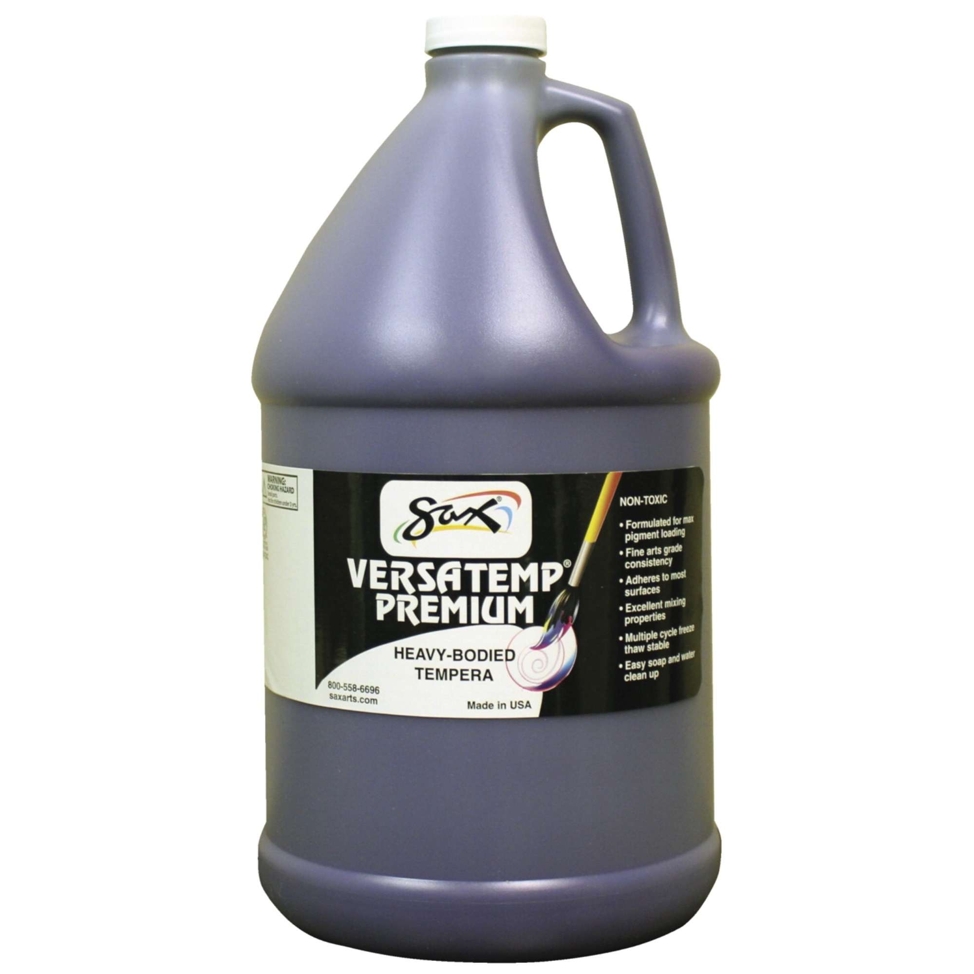 Sax Versatemp Premium Heavy-Bodied Tempera Paint, Violet, Gallon
