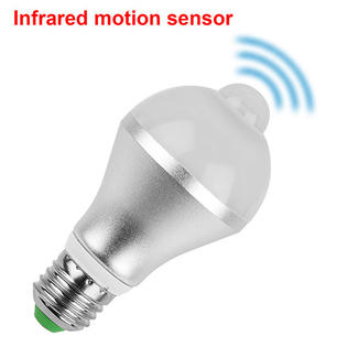Kocaso E27 Motion Sensor Light Bulb 9w, Dusk To Dawn Motion Sensor Outdoor Light Bulb